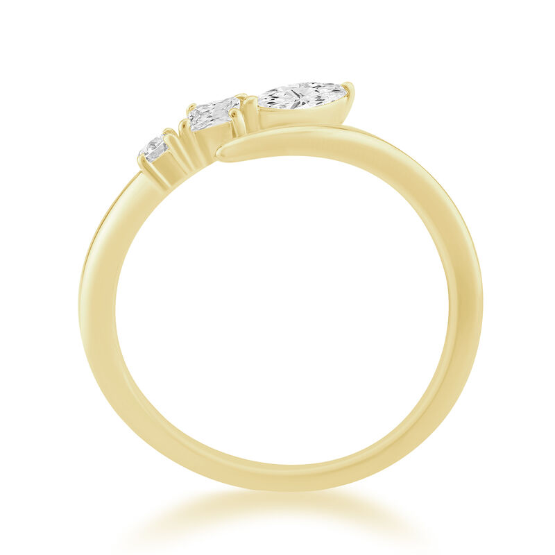 Lab Grown Diamond Bypass Fashion Ring in 10k Yellow Gold image number null